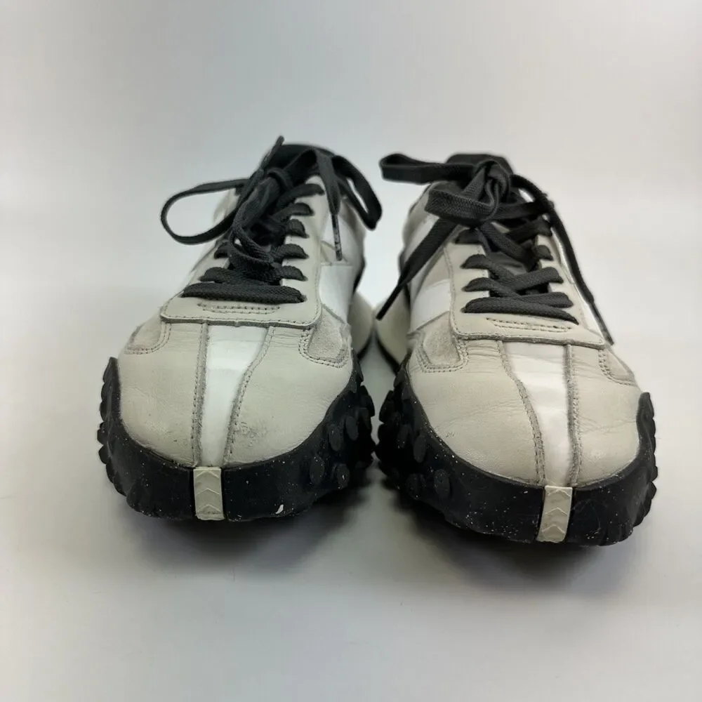 Figs New Balance 3447 Athletic Nursing Sneakers Beige Leather Lace Up Womens 8 - Picture 5 of 16